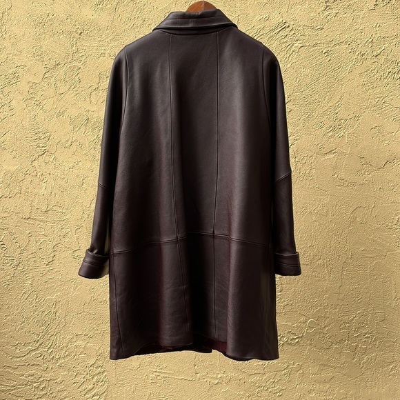 Vintage Apex Pelle  Collection Leather Coat Brown Women's XXL - Picture 3 of 16